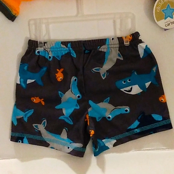 NWT☆Child Of Mine☆By CARTER'S 12M Orange Shark 2pc Pajamas Set - Picture 4 of 8